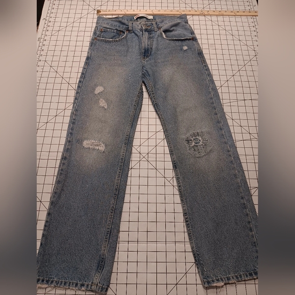 Levi's Distressed denim jeans w/ repairs, 16reg/28x28, Blue, Great condition - Picture 1 of 6